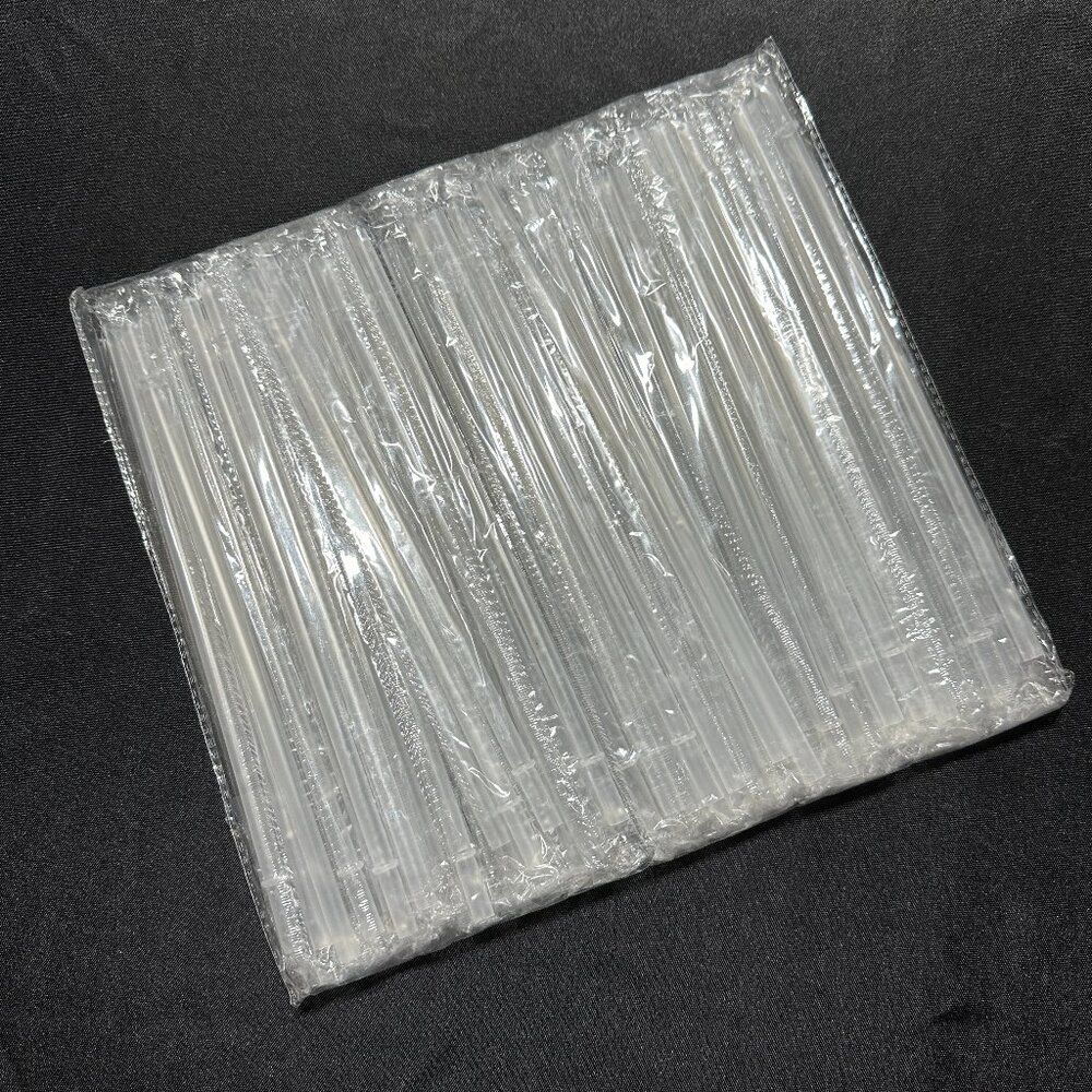 💥SALE💥 50 Pack Reusable Hard Plastic Clear Straws 10.25 inch Tumbler Straws